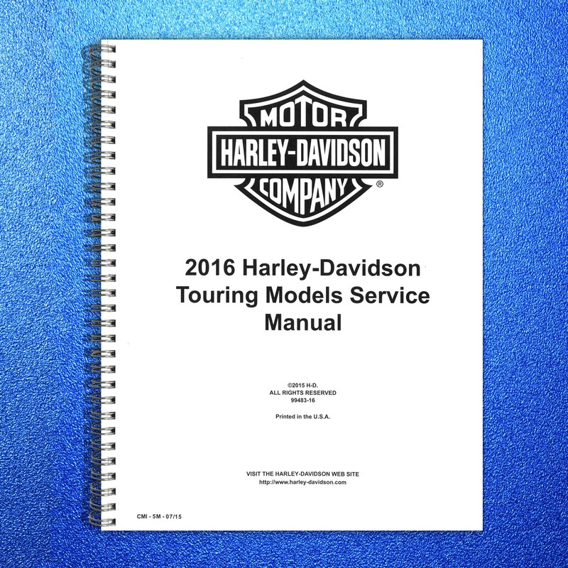 HARLEY-DAVIDSON 2016-2018 Touring Service Manual – BOUND – COVERS – XL FOLDOUTS