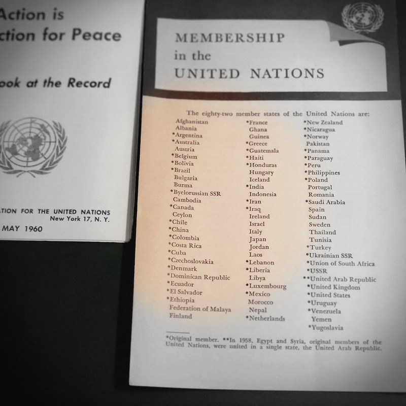 United Nations Informational Misc 28 Pamphlets/Brochures/Charter 1957-1961 gallery