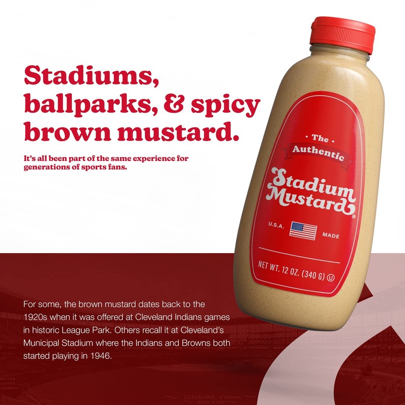 The Authentic Stadium Mustard. From Cleveland's Famed 12oz (Pack Of 2), Brown gallery
