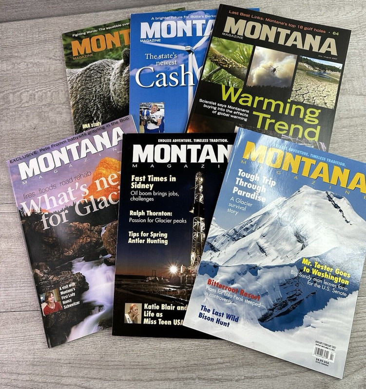 Lot Of 6 Montana Magazine 2007 Jan-Dec Bimonthly