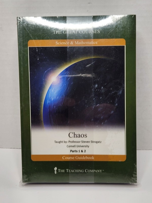 THE GREAT COURSES: Chaos, Parts 1 & 2, By Steven Strogatz 4 DVDs & Guidebook