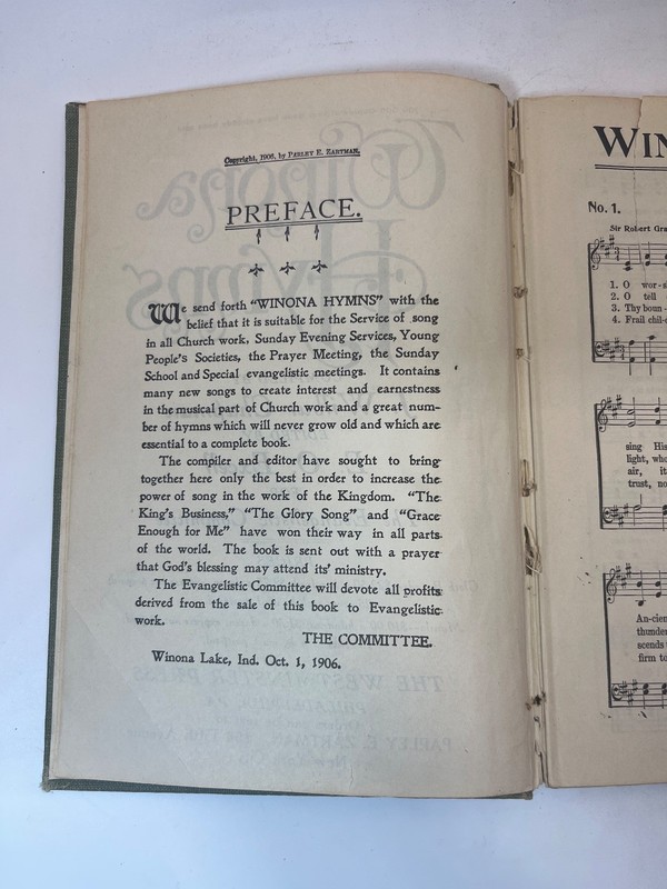Winona Hymns - 1906 [Hardcover] J. Wilbur Chapman 1906 gallery