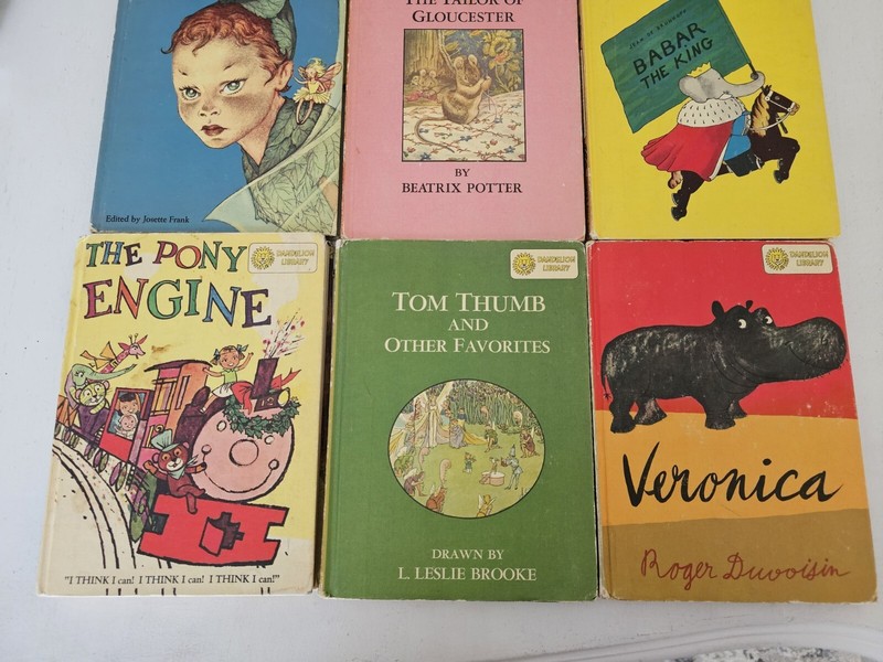 Vintage Dandelion Books Lot Of 9 2 In 1 Books Petter Rabbit, Bedtime Stories,... gallery
