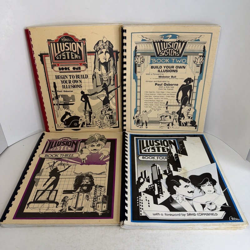 Vtg PB Illusion Systems Books 1-4 – Paul Osborne Stage Magic Illusion Building