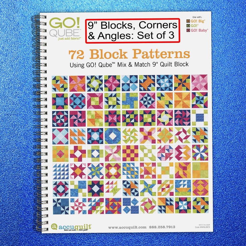 AccuQuilt Go! Qube Manual 9″ 3-in-1: BLOCK, CORNERS & ANGLES, 434 PG, LOOP FIXED