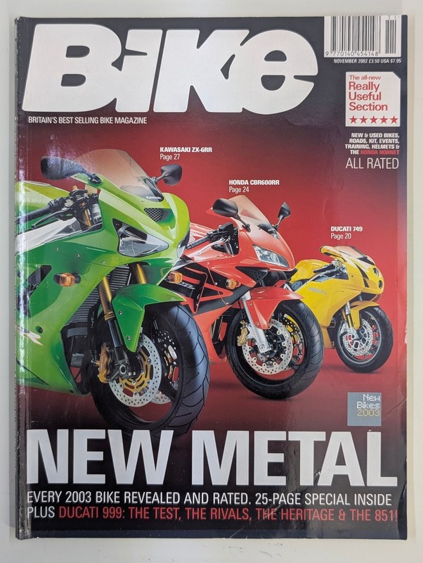 Bike UK Magazine November 2002 Ducati 999 2003 New Bike Guide Ducati 999 851