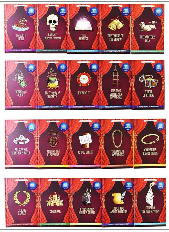 20 Shakespeare Children’s Stories Hardcover Illustrated Books with Audio CD’s