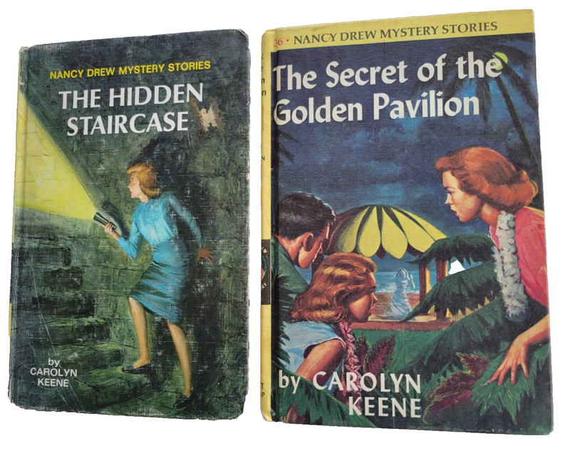 Lot of 11, Carolyn Keene, Nancy Drew Mystery stories 1-6, 8, 27, 32, 34, 36, HC gallery