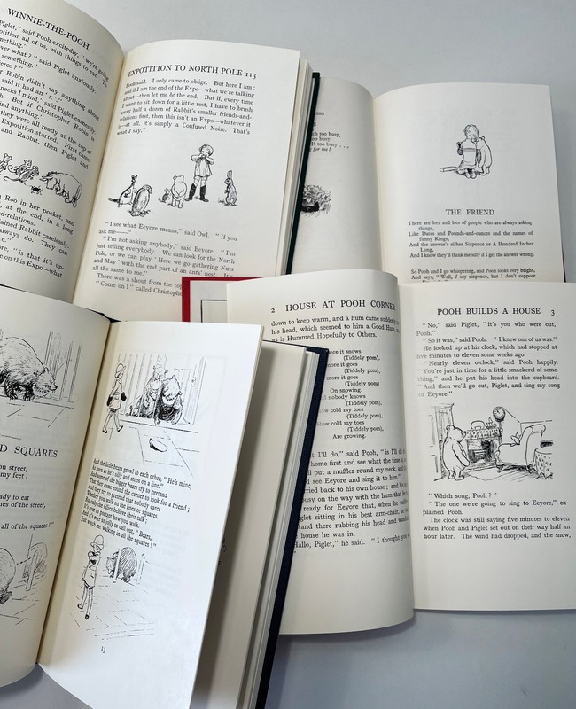 Complete Set Winnie-the-Pooh First Edition Facsimiles~ A.A.Milne w/ Dust Jackets gallery