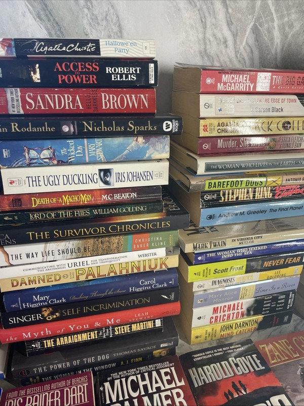 5 Pounds Assorted Fiction Paperback Books Mass Market Various Sub Genres Good gallery