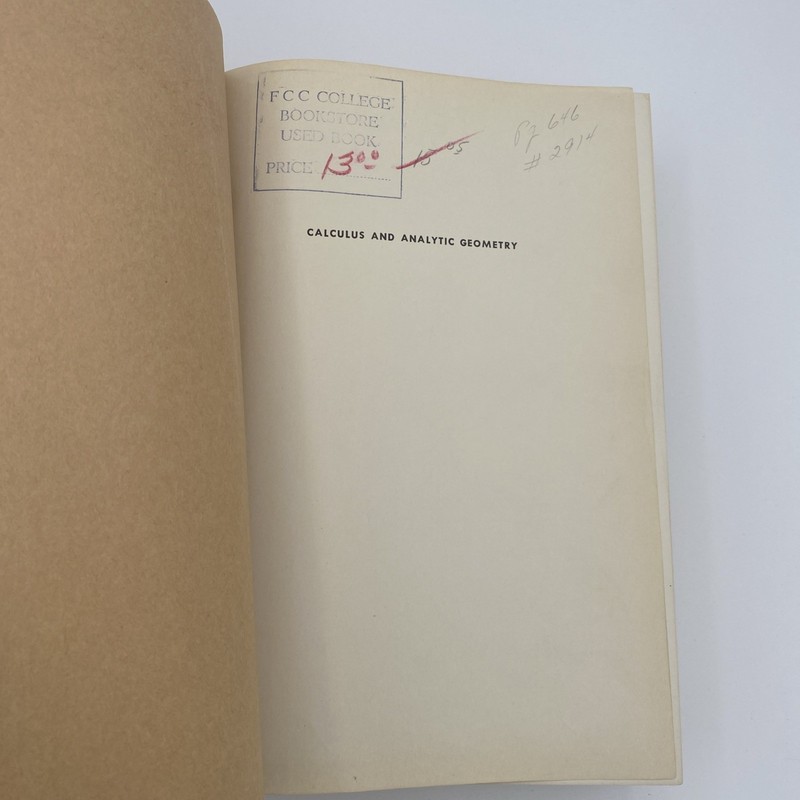 Calculus and Analytic Geometry Abraham Schwartz Textbook 1967 Second Edition gallery