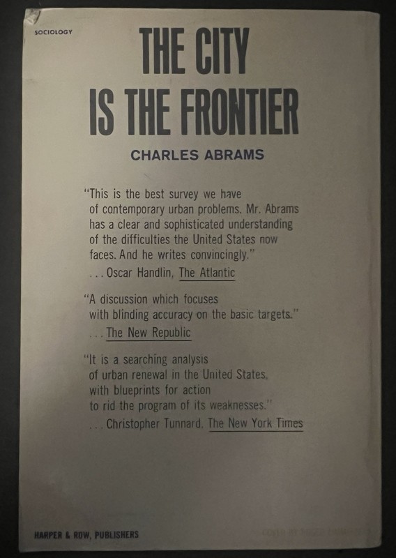 ‘The City is the Frontier’ Charles Abrams (1965 ~ 1967 Harper Colophon Books) gallery