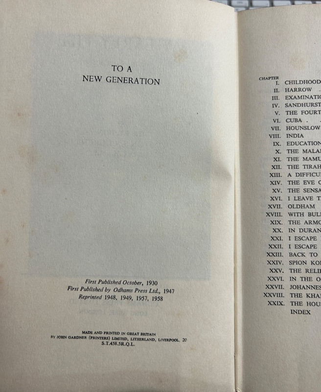 My Early Life - The Rt Hon Winston S Churchill - 1958 Odhams HC gallery