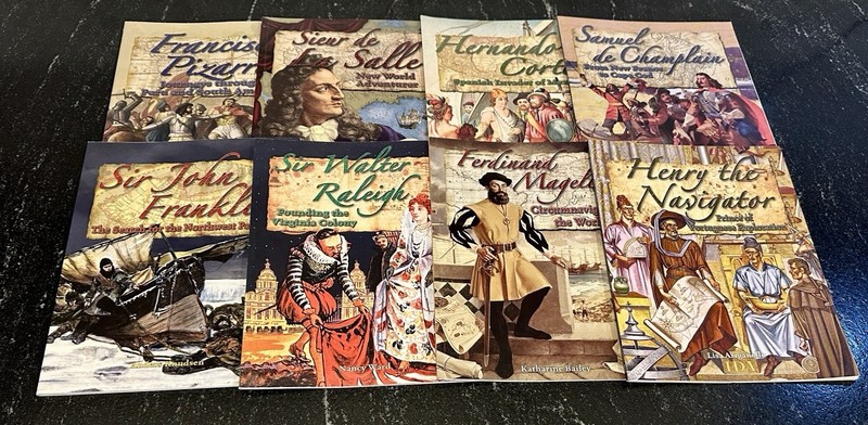 Lot of 8 In the Footsteps of Explorers Series Crabtree Publishing Magellan Etc