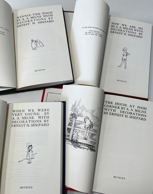 Complete Set Winnie-the-Pooh First Edition Facsimiles~ A.A.Milne w/ Dust Jackets gallery