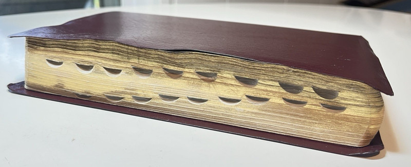 The Rainbow Study Bible NIV Bold Line Edition Color Coded Burgundy 1996 gallery