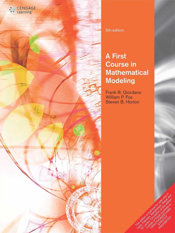 Cengage India First Course In Mathematical Modeling