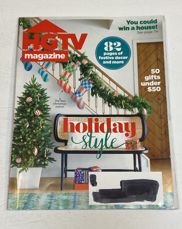 HGTV Magazine November Dec 2023 Christmas Holiday Style Festive Decor DIY Cards