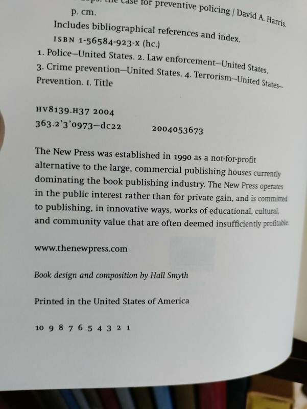 GOOD COPS: PREVENTIVE POLICING_David Harris_HCDJ_1st Edition / First Print_XLNT gallery