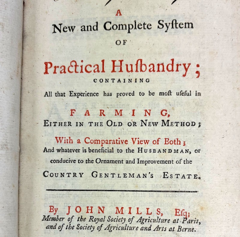 A New and Complete System of Practical Husbandry; Fermented Liquors J Mills 1765