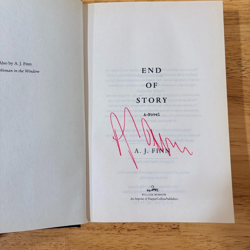 End of Story by A. J. Finn (SIGNED BY AUTHOR) (2024, Hardcover) gallery