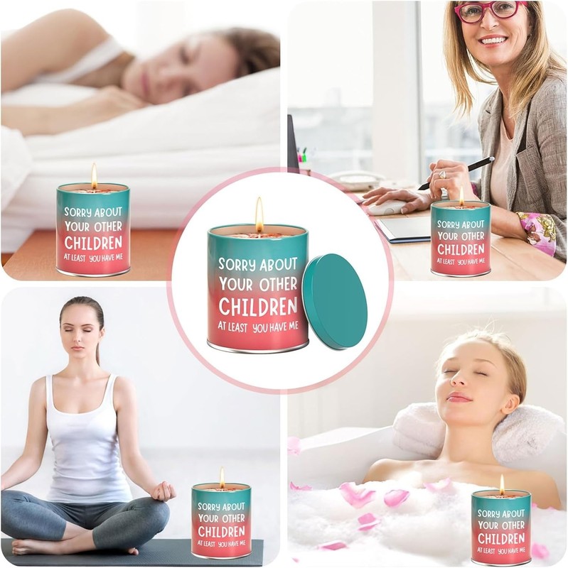Unique 9oz Gardenia Scented Candle with Humorous Quote, Perfect for Mom's Gift gallery