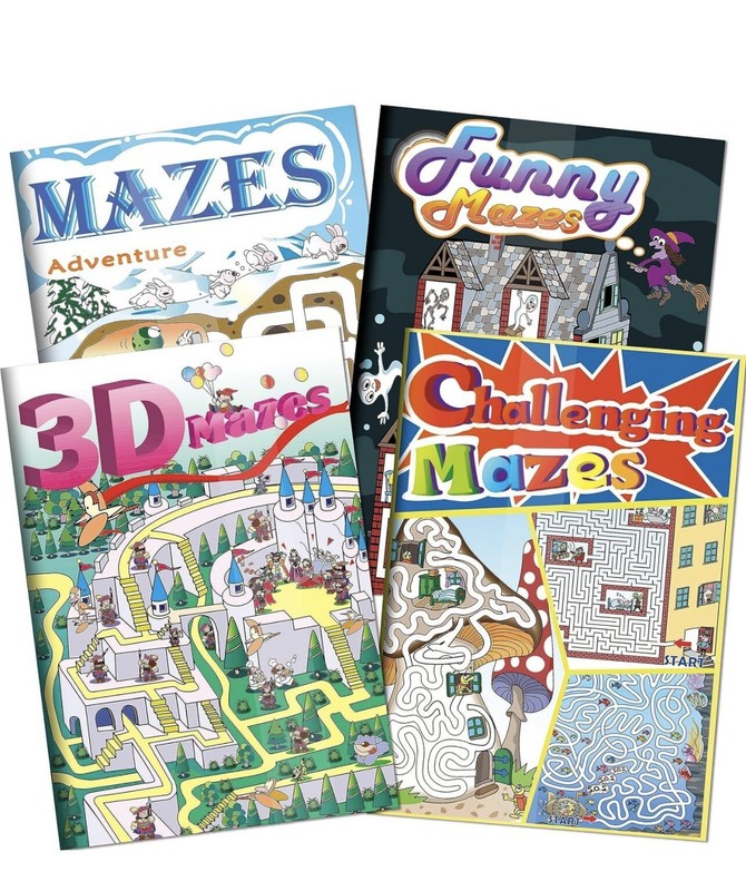 4 Pack Funny Activity Books Party Favors for Kids Ages 4-12
