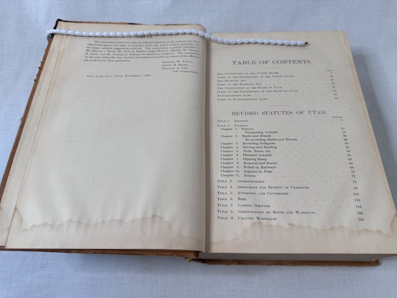 The Revised Statutes The State of Utah 1898 Hardcover Book 1st Edition Vintage gallery