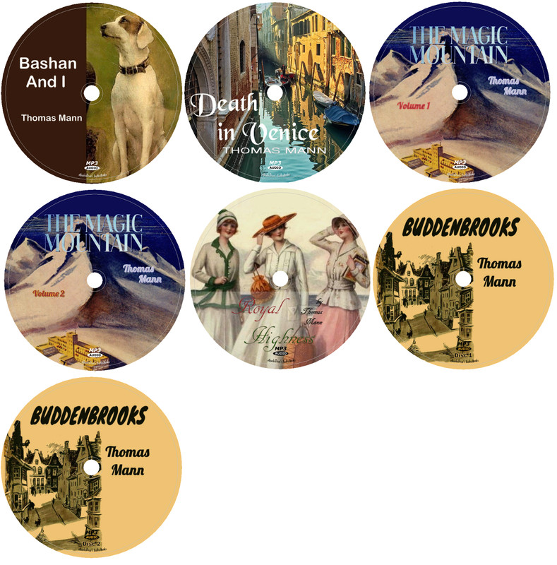Thomas Mann 6 Audiobooks Death in Venice Buddenbrooks in 7 MP3 Audio CDs