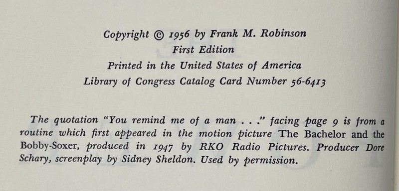 First Edition Frank M. Robinson The Power J. B. Lippincott 1956 gallery