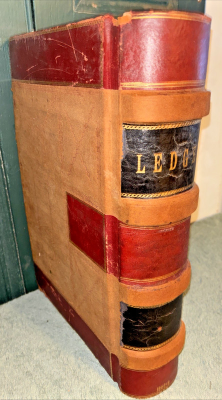 Huge Antique 1905 Ledger (Howard R. Rohn of Garfield, Berks Co. PA) gallery