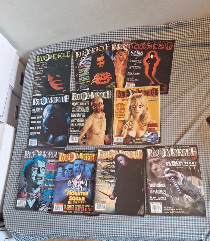 Lot Of 11 Rue Morgue Magazines 55 57 58 63 66 68 69 70 75 July November 2001