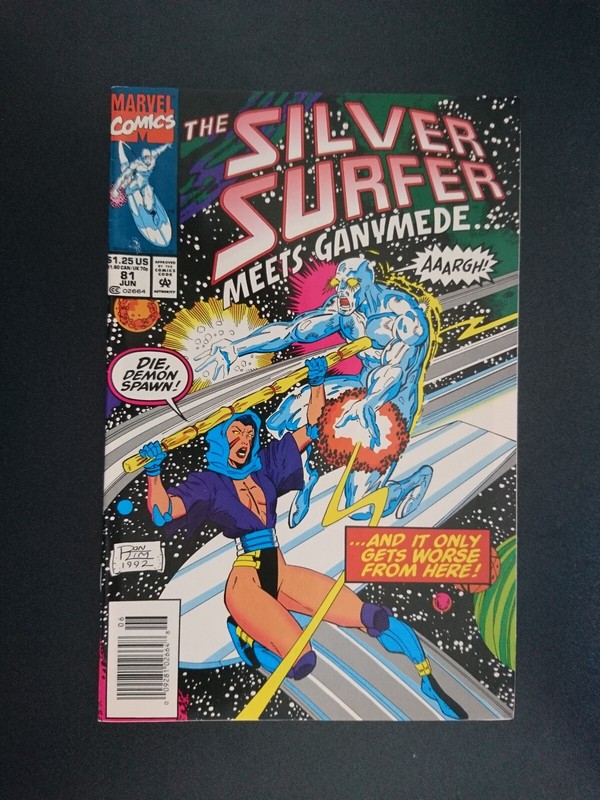 Silver Surfer 81 v3 – Near Mint 9.4 – 1st Tyrant cameo, 2nd Ganymede Newsstand