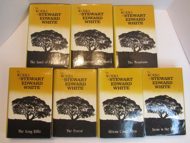 The Works of STEWART EDWARD WHITE lot of 7 Limited Editions… LIONS IN THE PATH