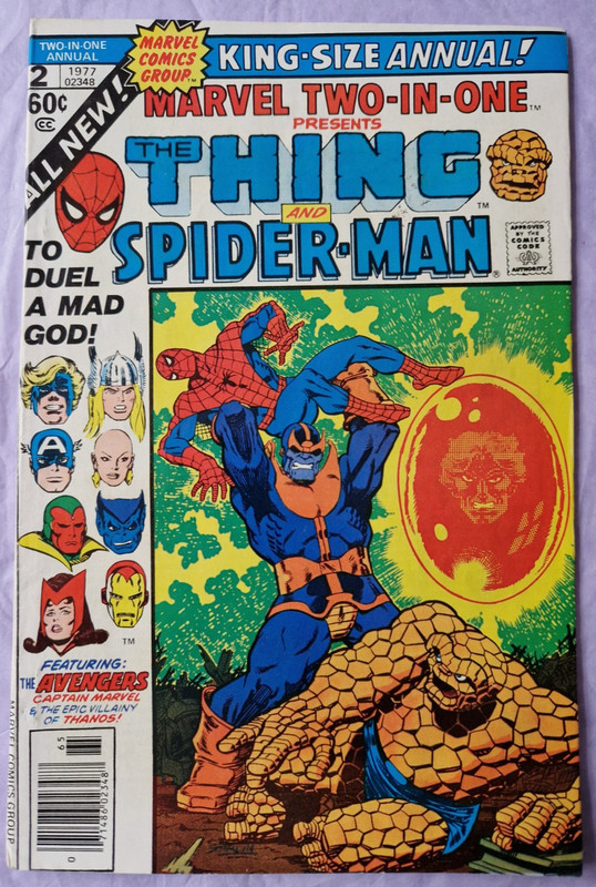 Marvel Two-In-One Annual #2 (1977) Death of Thanos Excellent Condition 8.0 VF