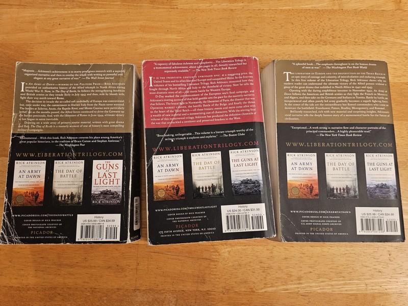 The Liberation Trilogy. Soft Cover Paperback - Rick Atkinson - 3 book set gallery