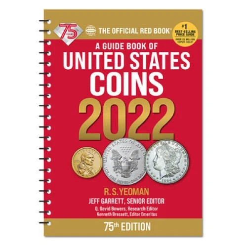 A Guide Book of United States Coins 2022 75th Edition Red Book Spiral Bound -New