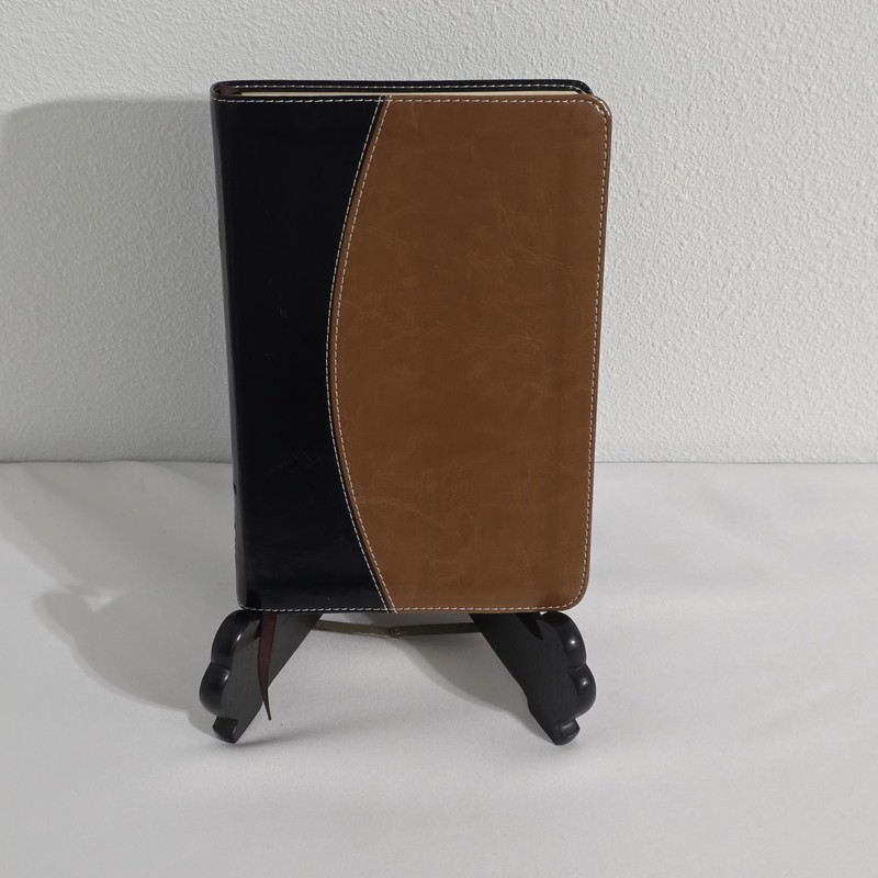 NASB, THINLINE BIBLE, IMITATION LEATHER, BLACK/TAN, RED By Zondervan Publishing