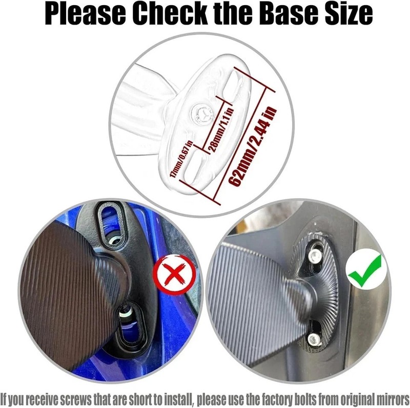 Motorcycle Mirrors Rearview Stealth Mirrors for 2025 Ninja 500 400 650 30 gallery