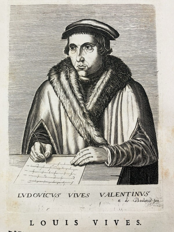 Joan Lluis Vives 1682 Jew Converts Valencia Spain Catalonia Rare Engraving