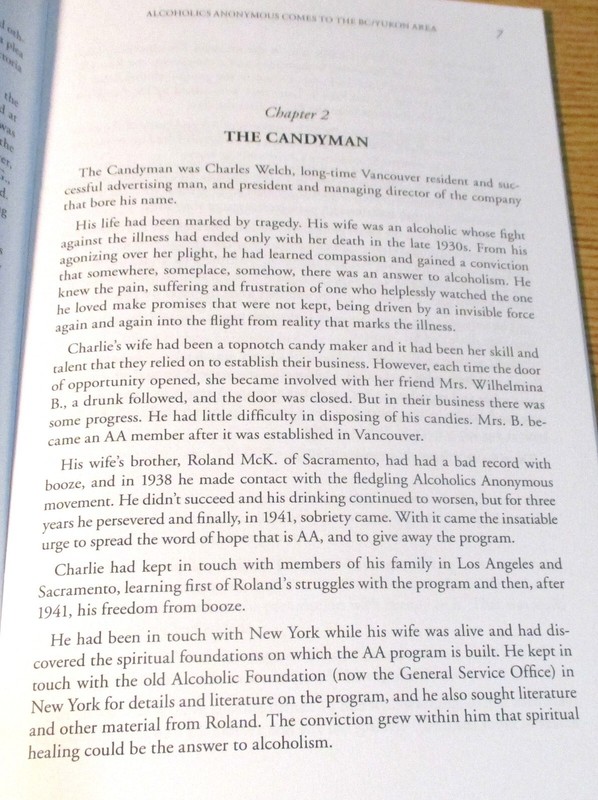The Bottle Book: Alcoholics Anonymous come to the BC/Yukon Area, 32 pages, VG gallery