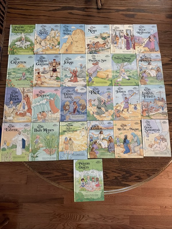 Alice In Bibleland Lot of 25 Books Alice Davidson Grolier Enterprises HC EUC