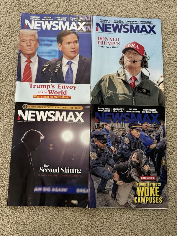 Lot 4 NEWSMAX Magazine Back Issues Trump Biden Woke Rubio