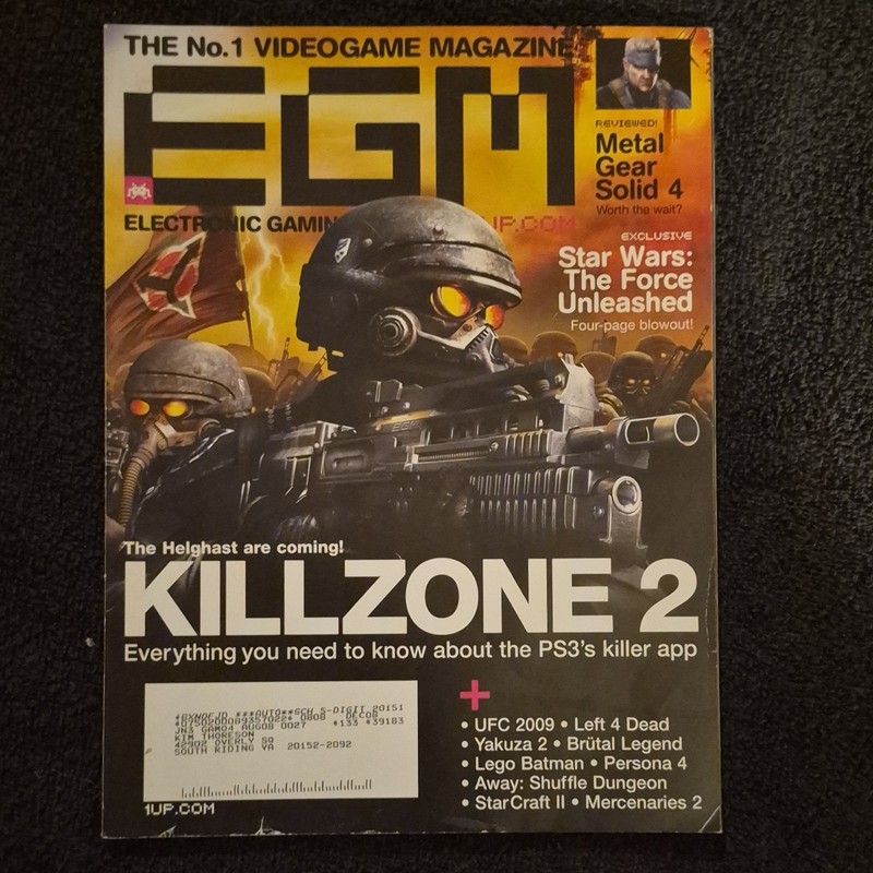 EGM Electronic Gaming Monthly Magazine August 2008 Killzone 2 Metal Gear Solid 4