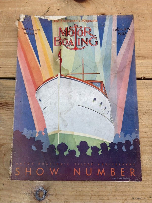 Motor Boating Yachtsmen’s Magazine February 1933 Silver Anniversary Show Number