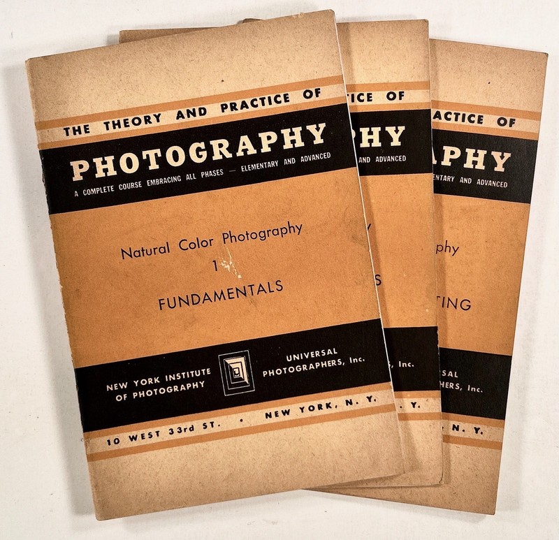 mid-Century NATURAL COLOR PHOTOGRAPHY New York Institute 3-VOLUME COURSE GUIDE