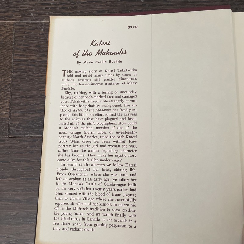 Kateri of the Mohawks by Marie Ceclia Buehrle (1954)-HC/DJ-1st Edition gallery