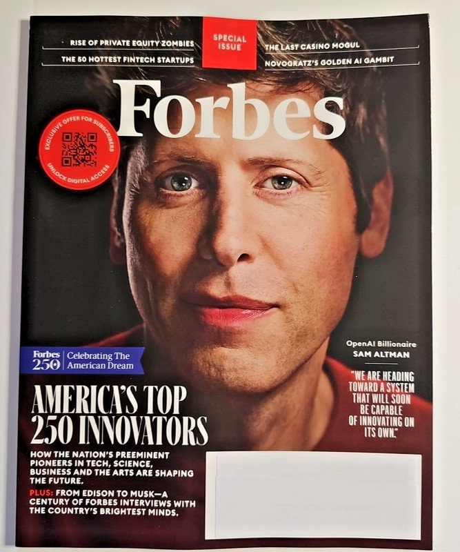 Forbes Magazine 2026 Feb/Mar ~ America’s Top 250 Innovators ~ OpenAI Billionaire
