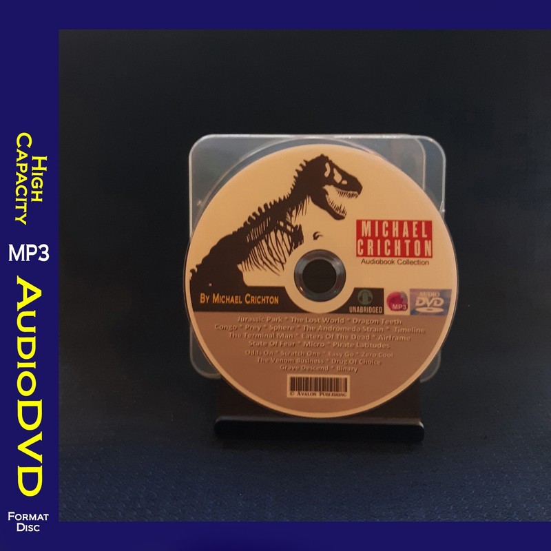 The MICHAEL CRICHTON COLLECTION – Jurassic & More! – 22 MP3 Audiobook Collection
