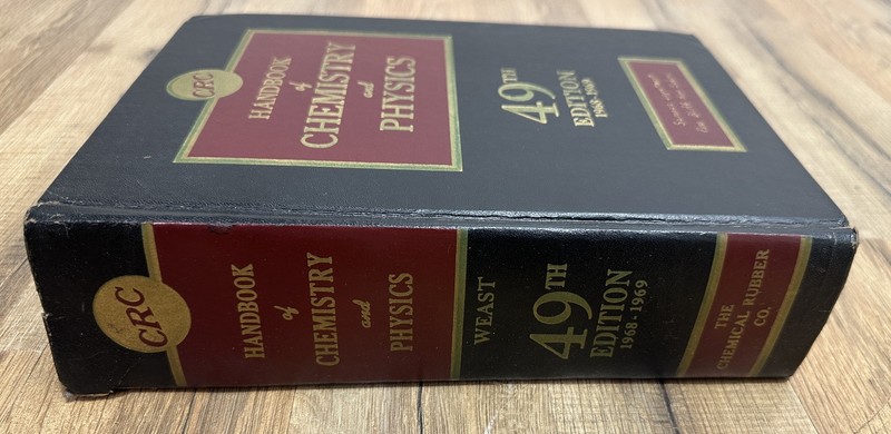 CRC Handbook of Chemistry and Physics • 49th Edition 1968-1969 Big Book Science gallery